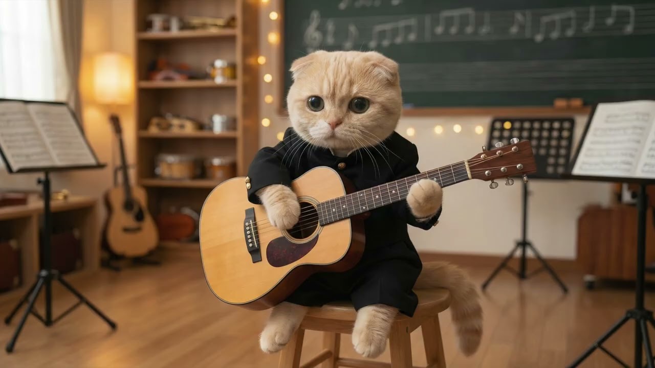 作業用BGM｜猫と聴くチルなギターリラックス音楽（勉強・仕事・睡眠前に）｜Chill Guitar with Cat for Study & Work