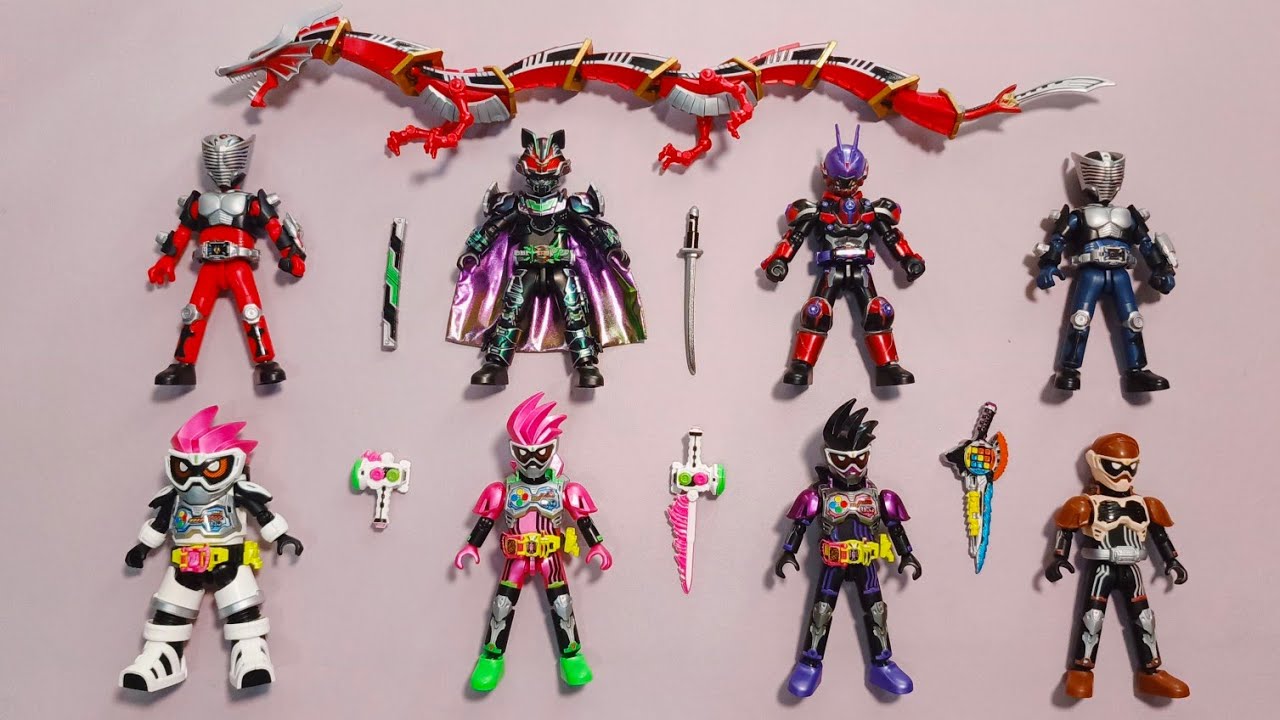 FULL SET BUILD! Blokees Kamen Rider Galaxy Version Vol 03 Blinbox Figure Ryuki Ex-Aid Geats Edition