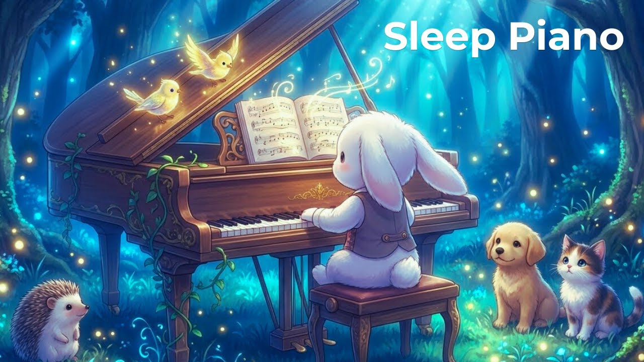 Enchanted Forest Piano for Sleep | 8 Hours of Gentle Music & Cute Animals