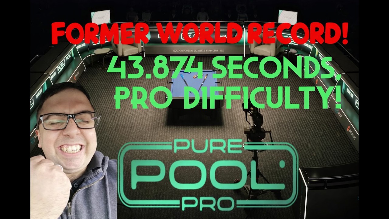 MASSIVE WORLD RECORD! Pure Pool Pro (PC) in 43.874 seconds (Royal Rumble, Pro difficulty)