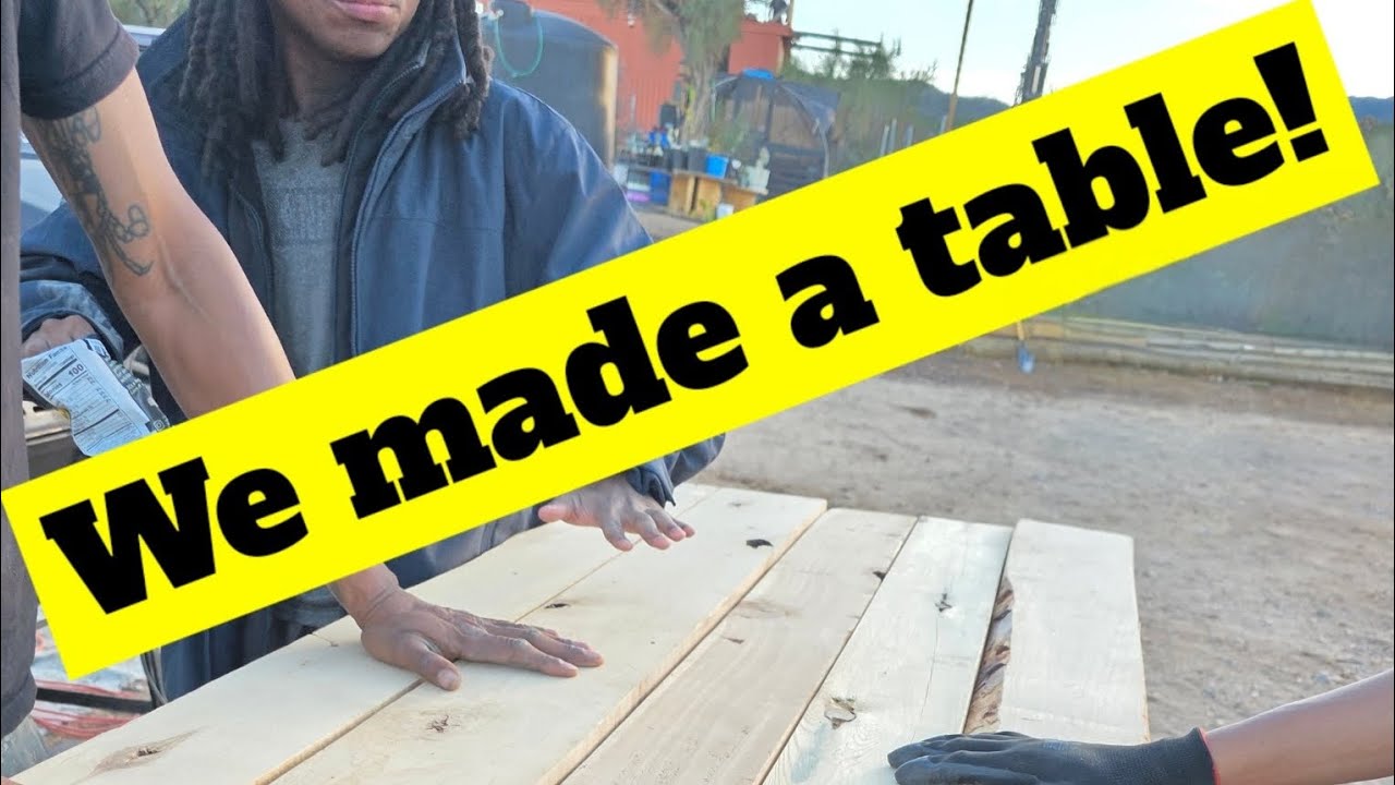 Turning scraps into a table-Upcycled DIY OFF-GRID project