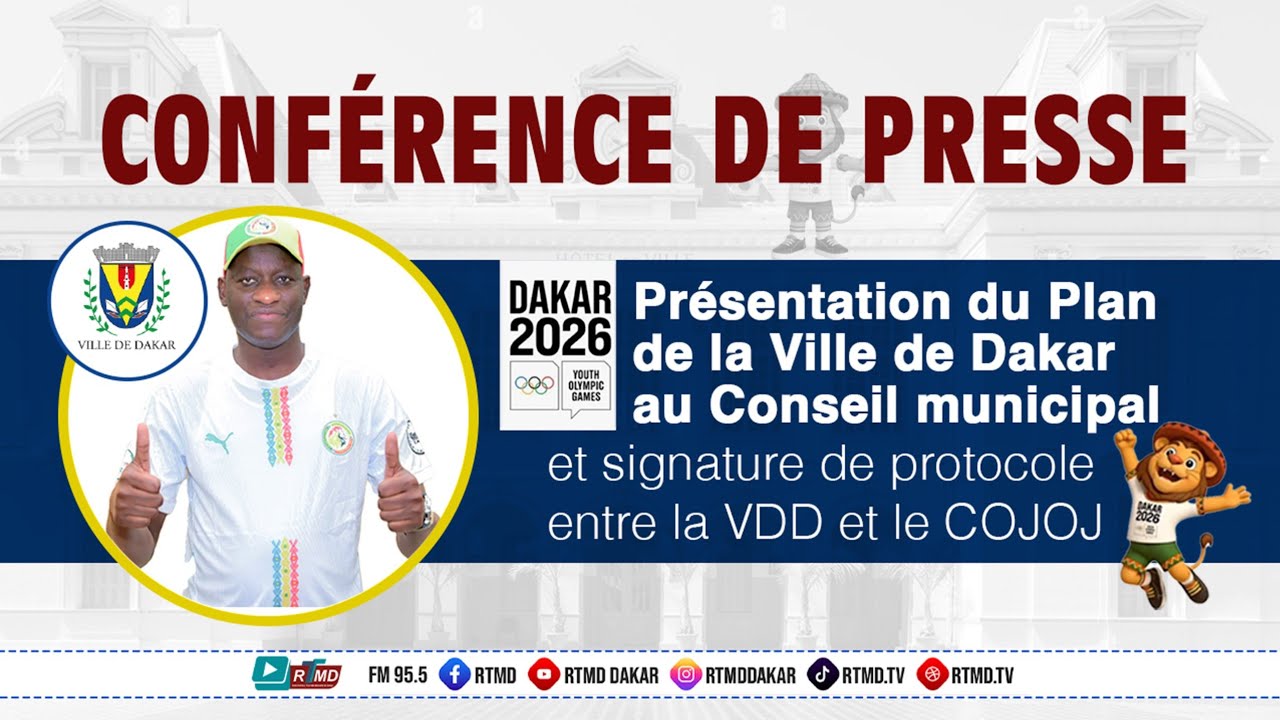 Direct :Point De Presse Plan de Célébration de la Ville et protocole avec  COJOJ