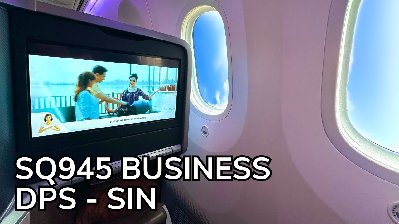 Обзор полета бизнес-класса рейсом SQ945 Singapore Airlines из аэропорта Бали (DPS) в Сингапур, ию...