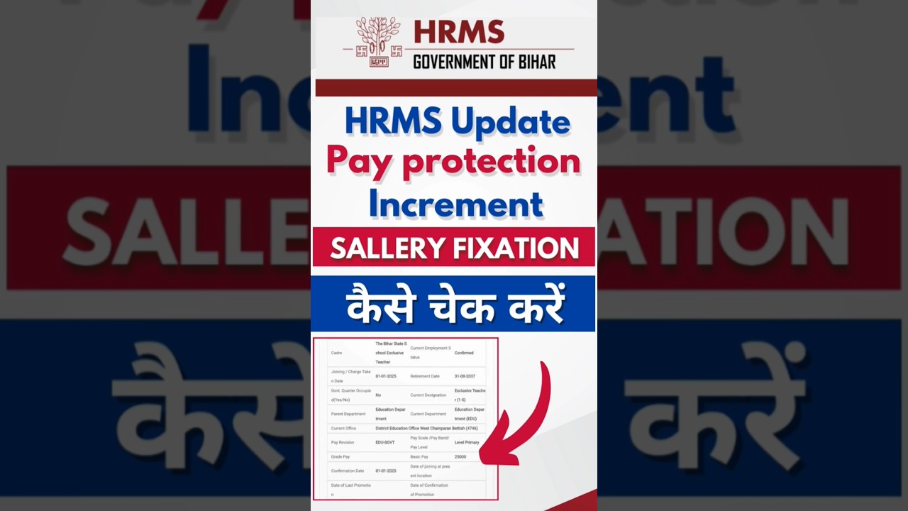 hrms pay fixation | hrms fixation kaise check karen | How to check HRMS Fixation #hrms #hrmsbihar