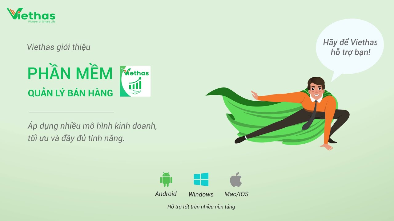 Phần mềm quản l&yacute; b&aacute;n h&agrave;ng tốt nhất Sales Viethas