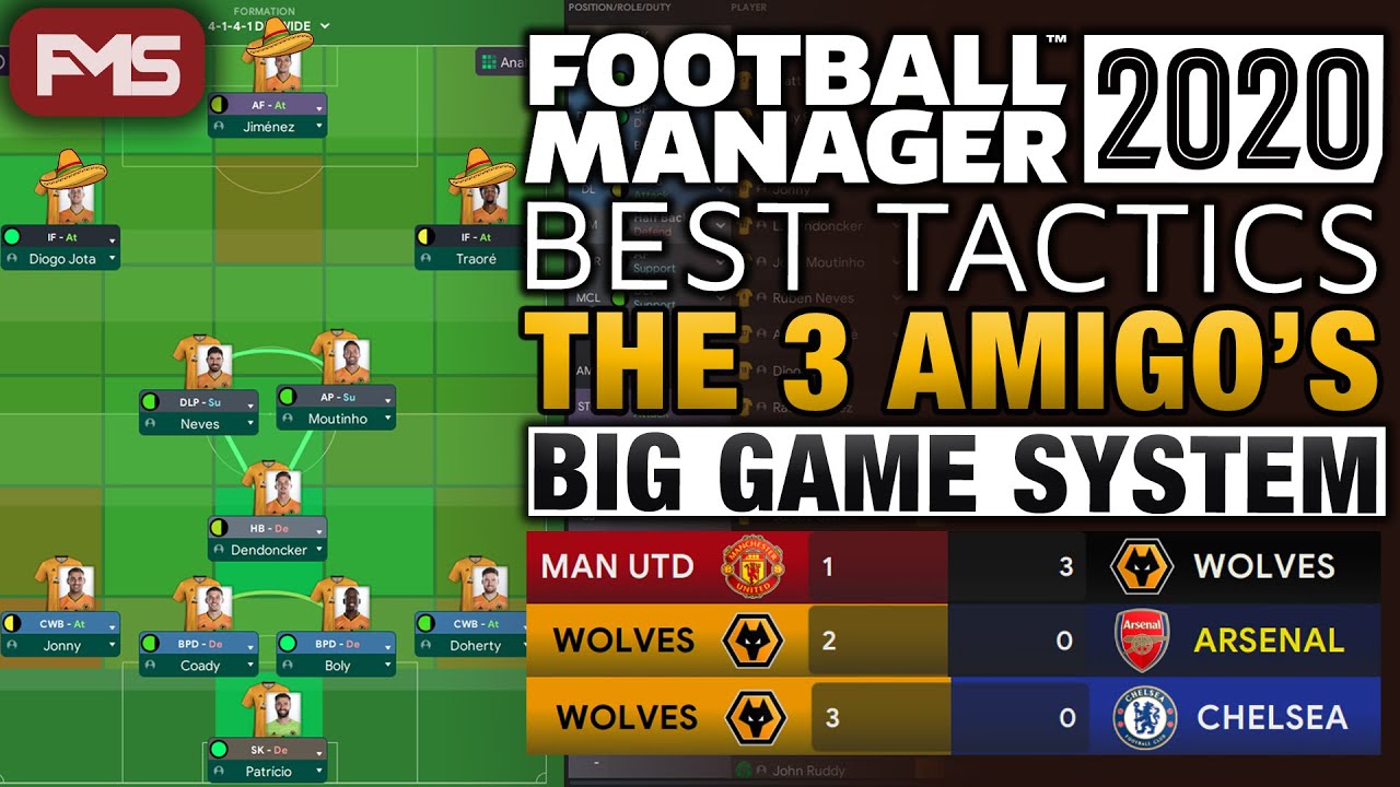 FM20 Tactic | The 3 Amigo's | Big Game System | Best Football Manager 2020 Tactics