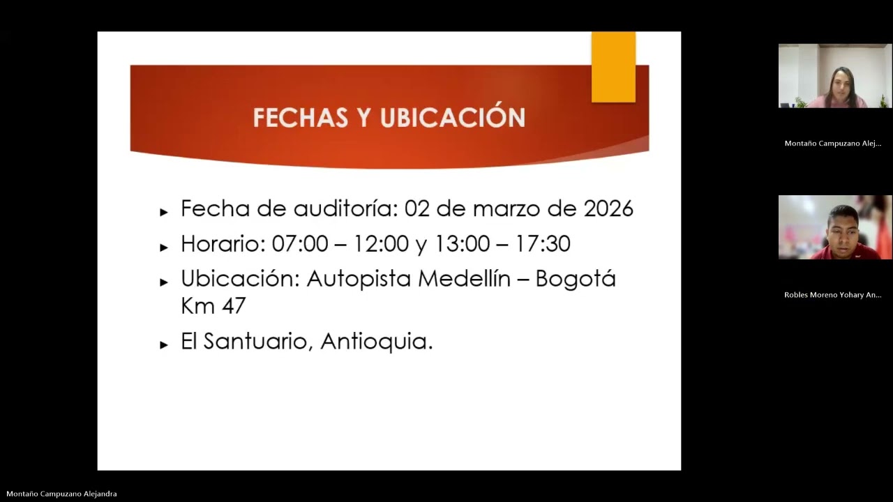 Presentación de Informe de auditoria SEMANA 8  NNRC- 531 – Auditoria del SG-SST