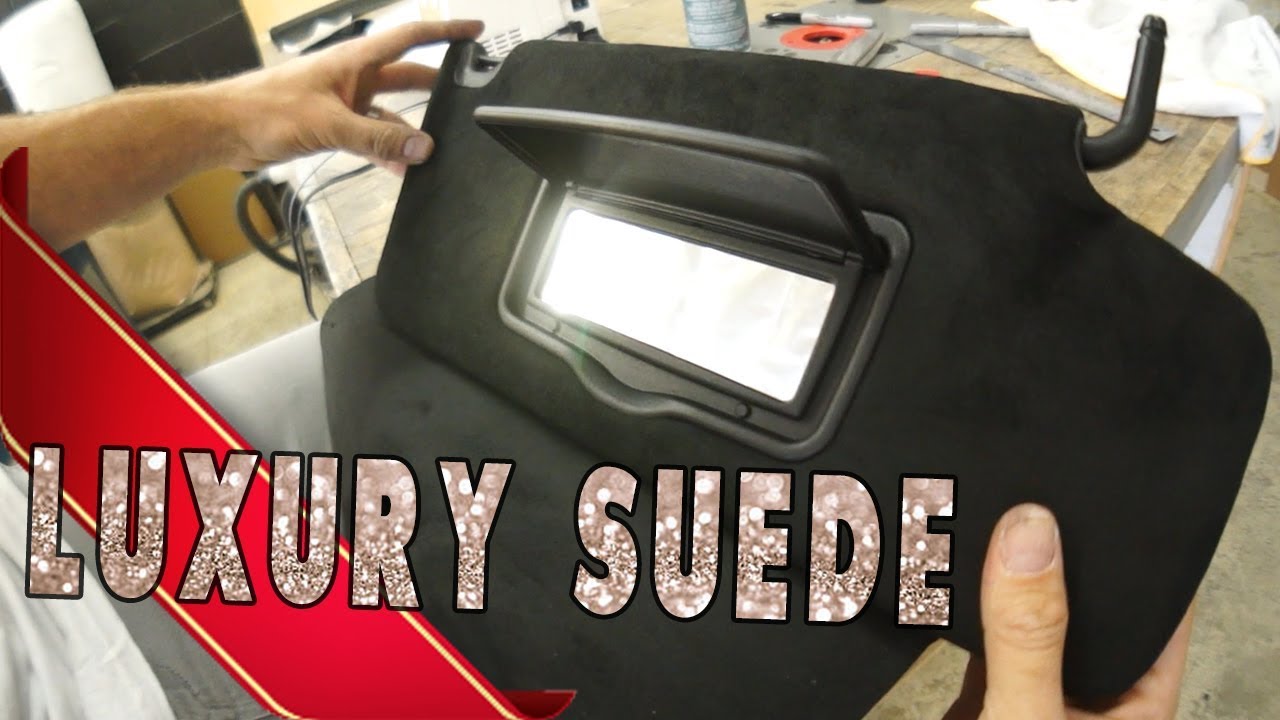Perfect sun visor conversion, BLACK ULTRA SUEDE! - AMPLIFIED #692