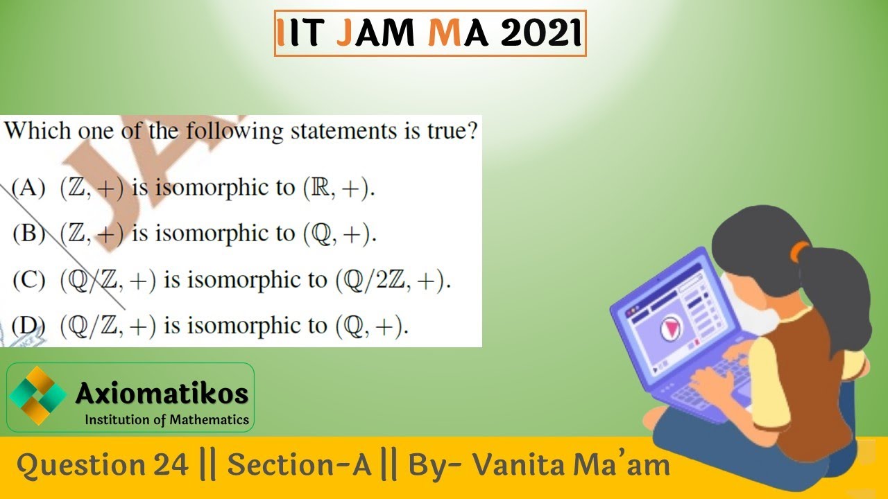 Question 24 | IIT JAM 2021| Section-A | Mathematics | By Vanita Ma'am