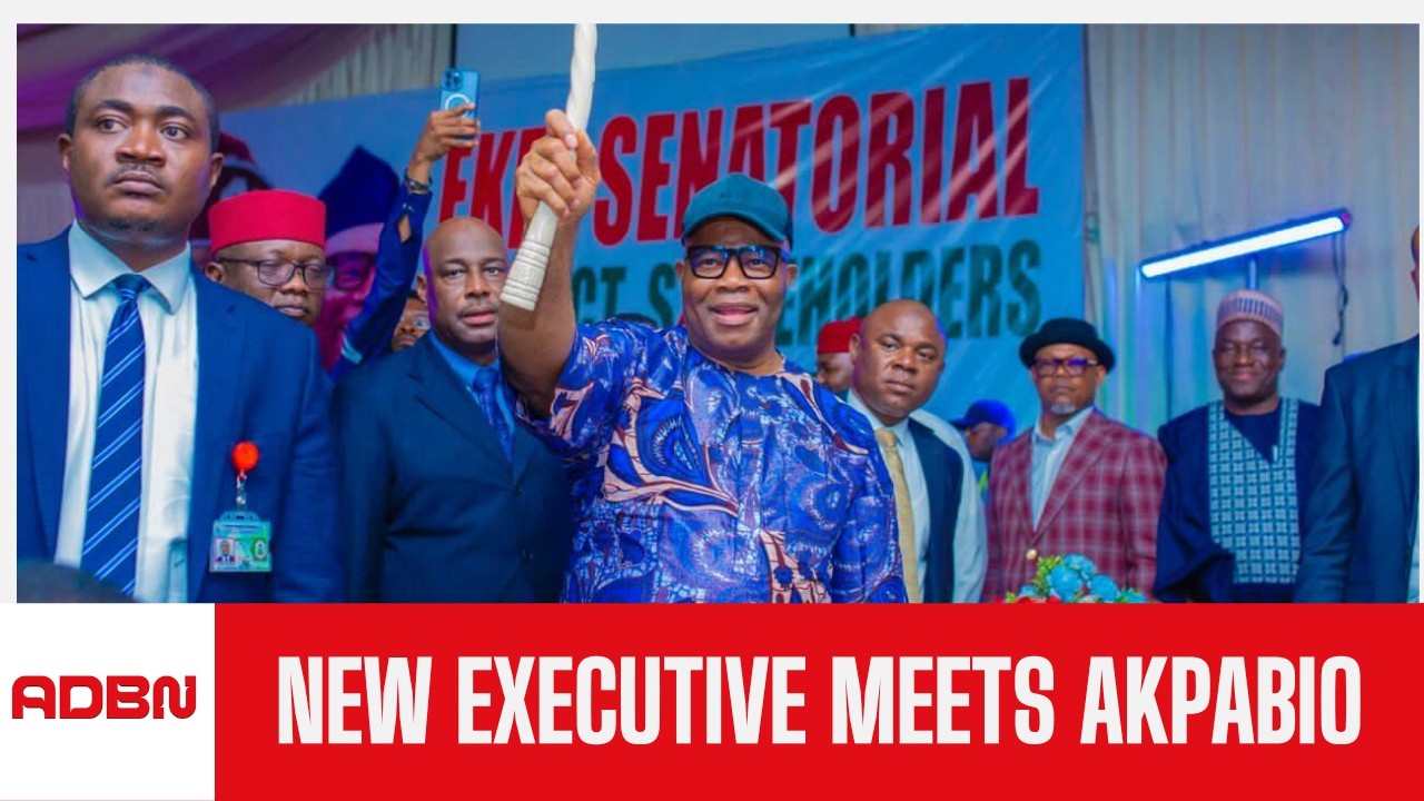 Newly Elected APC Akwa Ibom Executive Visit Senate President Akpabio