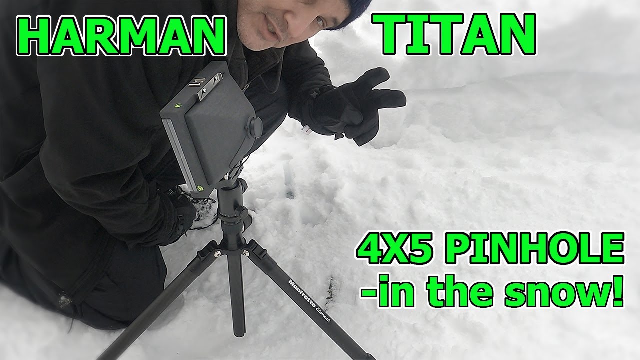 Harman Titan 4x5 Pinhole Camera: Photographing On A Snowy Day!