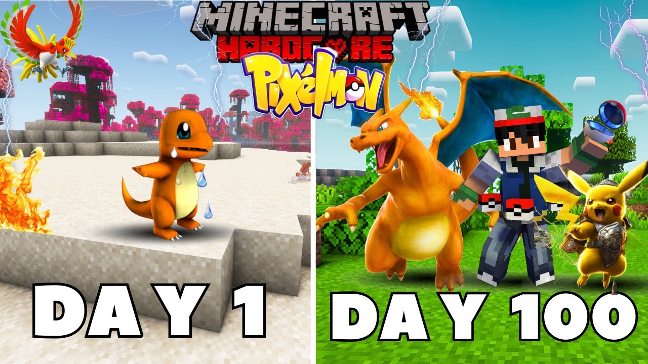 I Survived 100 DAYS as  Ultmate Charizard POKEMON in HARDCORE Minecraft! अभी मजा आयेगा बिडू ||