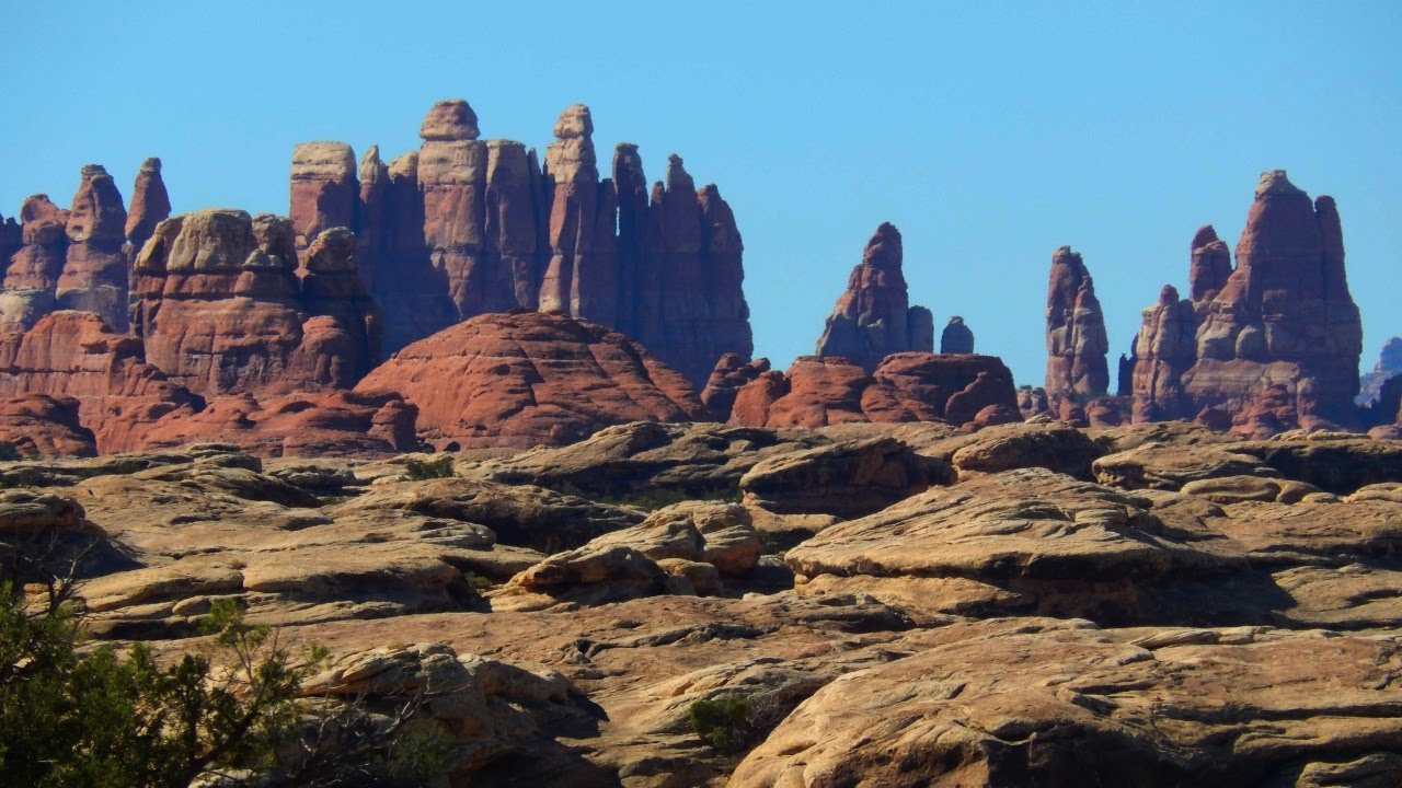 Hiking in the Needles District of Canyonlands National Park Utah