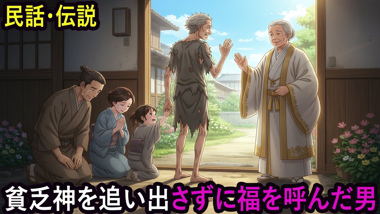 貧乏神に取り憑かれた男、福の神を呼び寄せた秘訣｜野談｜伝説｜昔話｜説話｜民話