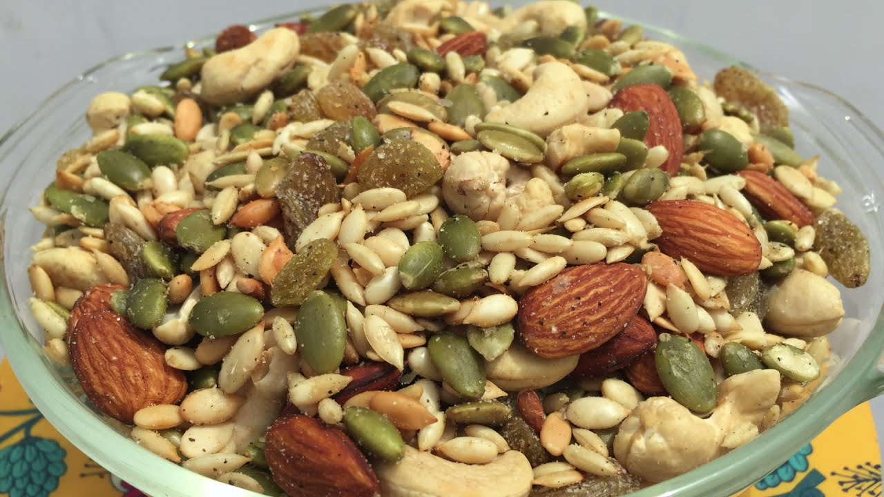 Roasted Seeds With Dry Fruits Namkeen | Healthy Roasted Namkeen| Roasted Seeds Mixture |