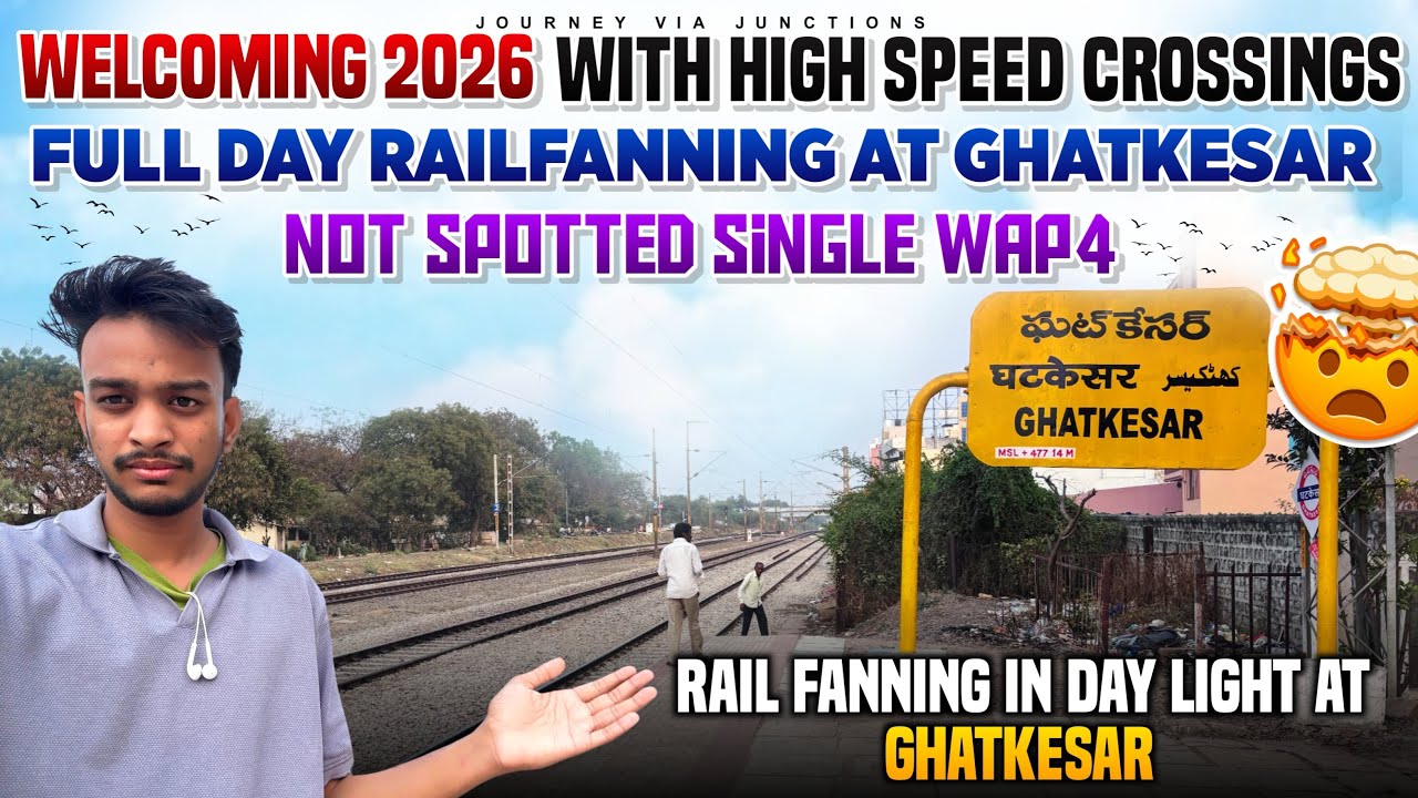 12 hours RailFanning at Ghatkesar || premium trains spotted || Power of Indian Railways 🫡