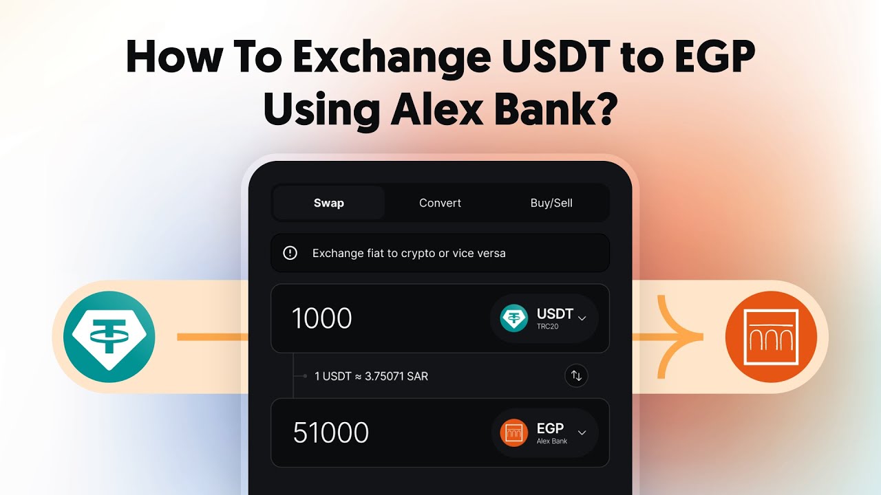 How To Exchange USDT To EGP Using Alex Bank?