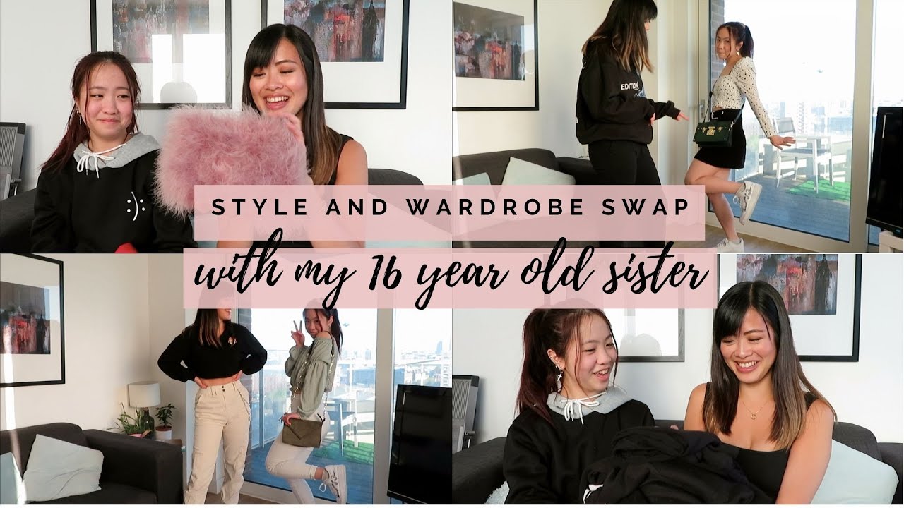 STYLE AND WARDROBE SWAP WITH MY 16 YEAR OLD SISTER | thisiswaiman
