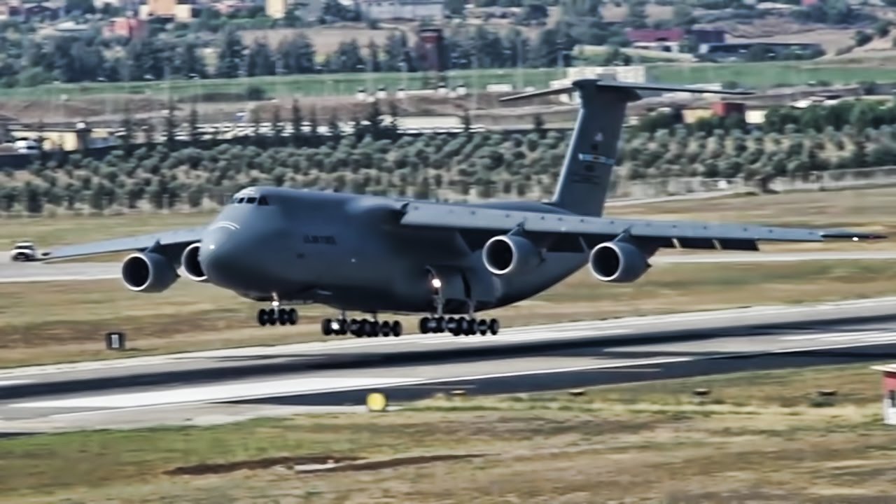 USAF C-5M & C-17s Land At Incirlik Air Base In Turkey