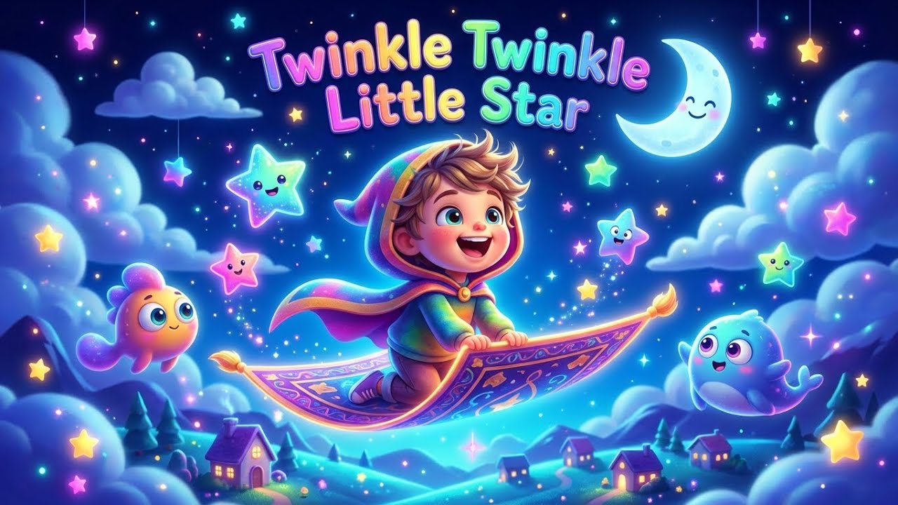 Twinkle Twinkle Little Star | Fun & Educational Kids Nursery Rhyme | Learn ABCs & Bedtime Songs