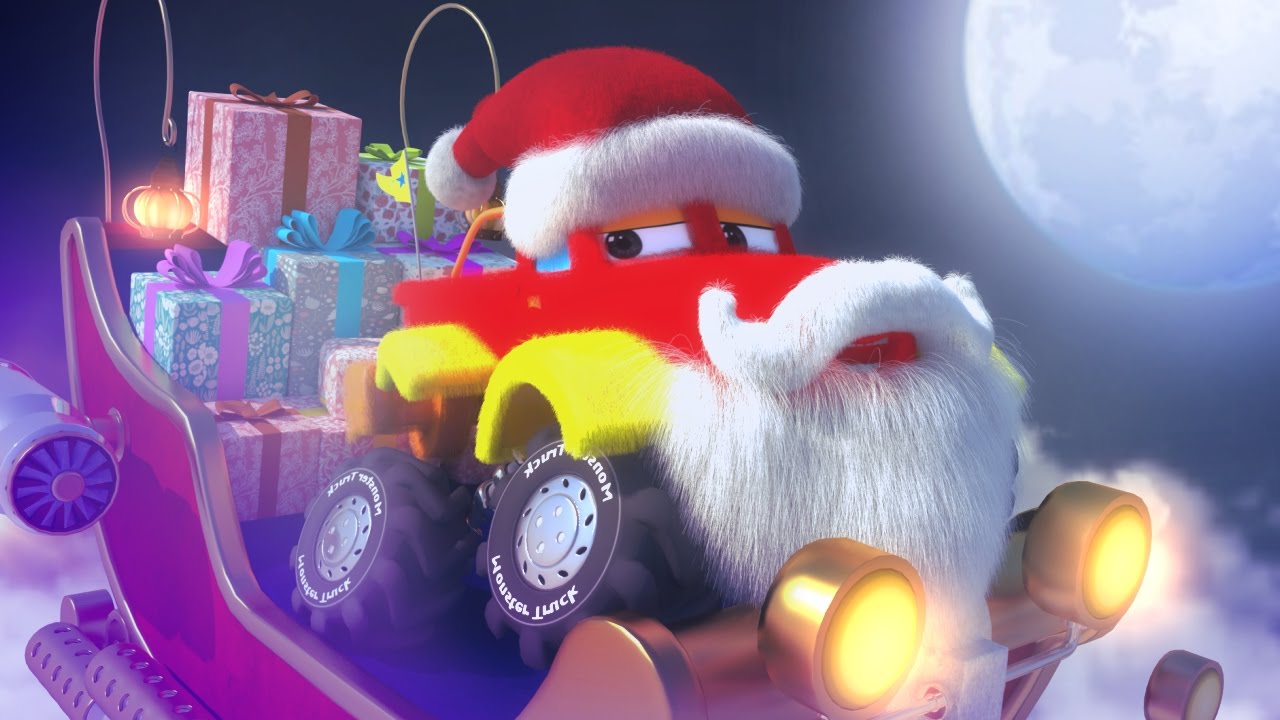 Monster Truck Dan - Christmas night | Jingle Bells | Christmas carols for kids