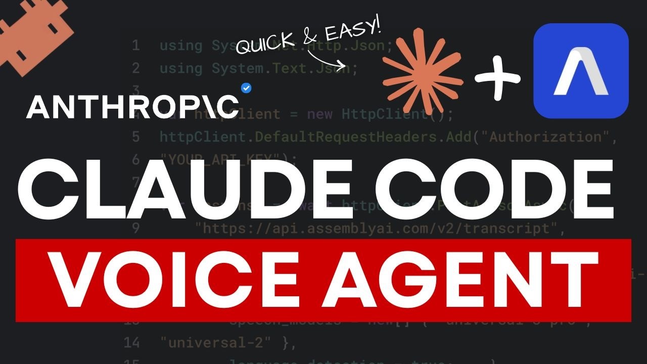 Claude Code + AssemblyAI: самый простой голосовой агент, которого вы можете создать!