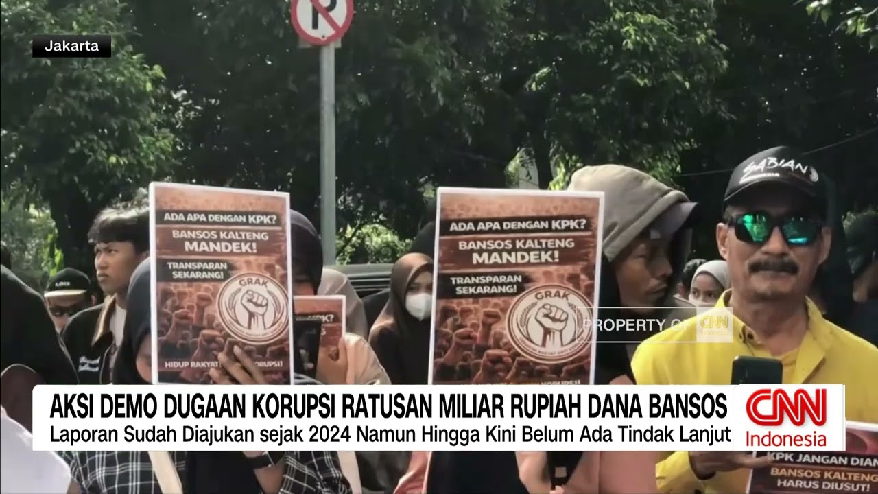 Aksi Demo Dugaan Korupsi Ratusan Miliar Rupiah Dana Bansos
