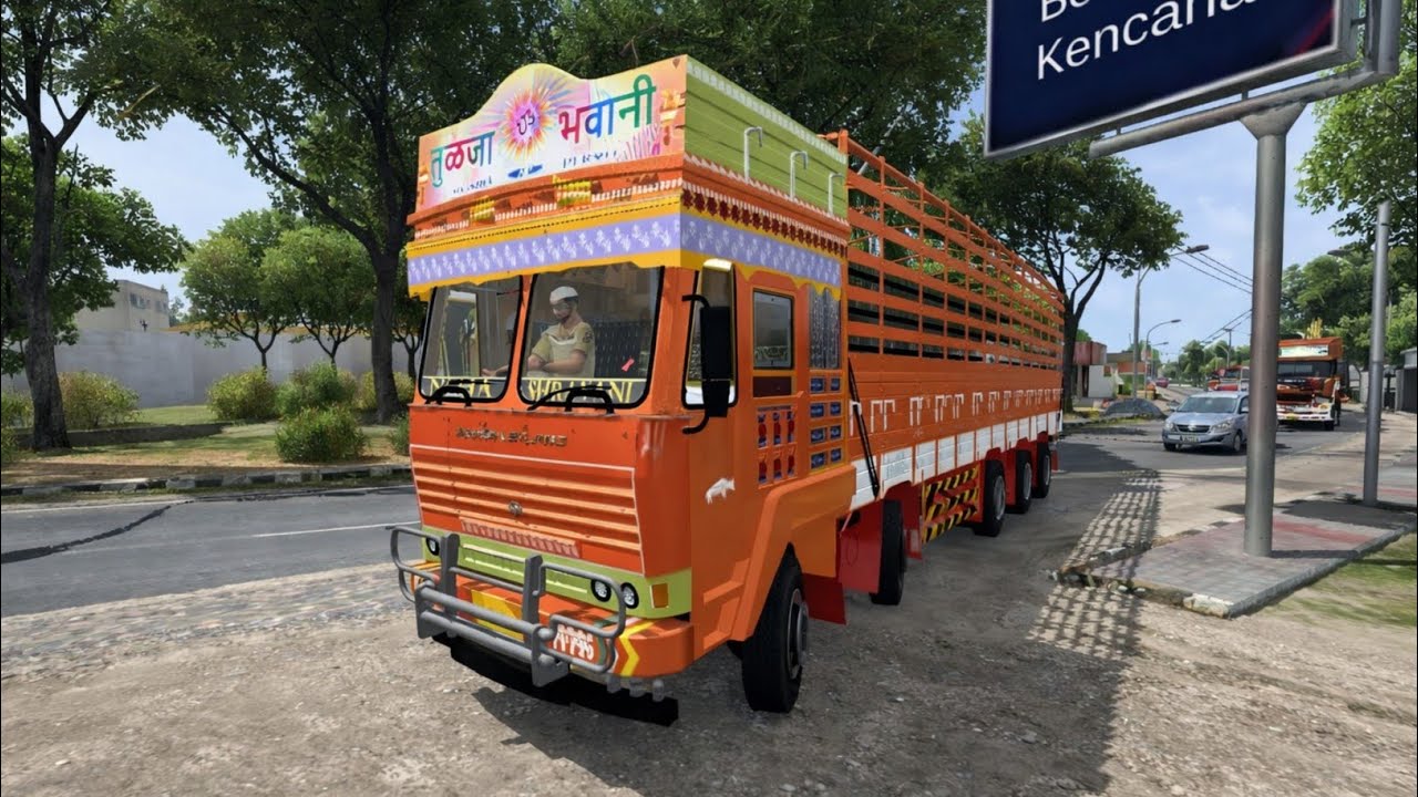 MH Body Ashok Leyland 14 Chakka Truck 🚛 | Indian Truck Driving 🛣️ | BUSSID
