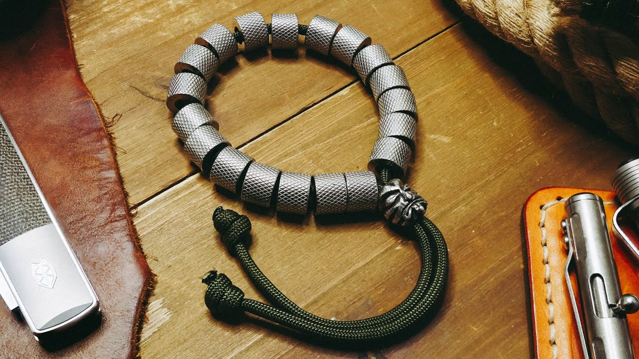 STRESS RELIEF! | Knurled Bead Paracord Komboloi Bracelet