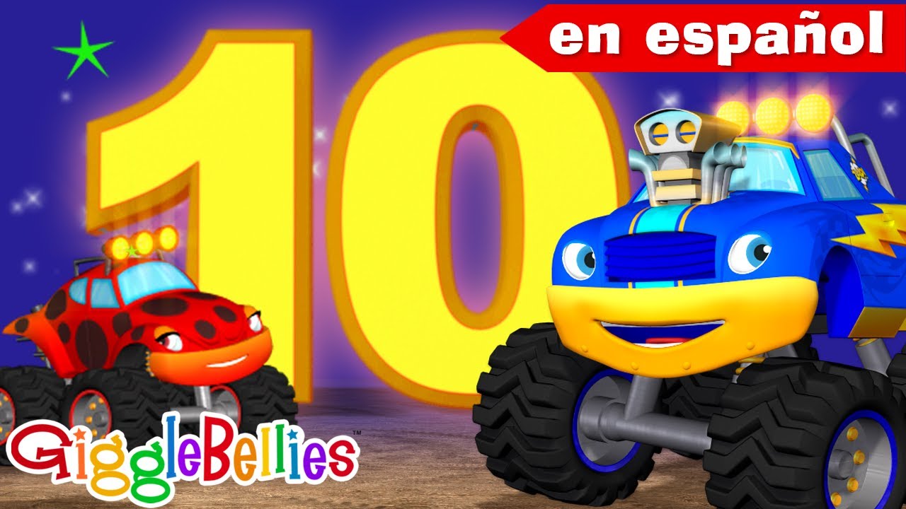 Contando videos para niños Monster Trucks - el mejor video de aprendizaje de camiones para niños
