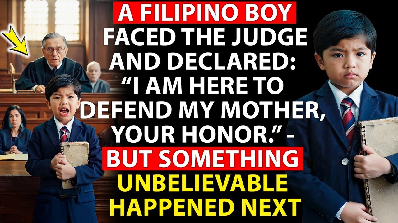 A Filipino boy faced the judge and declared “I am here to DEFEND my mother, Your Honor.” - but...