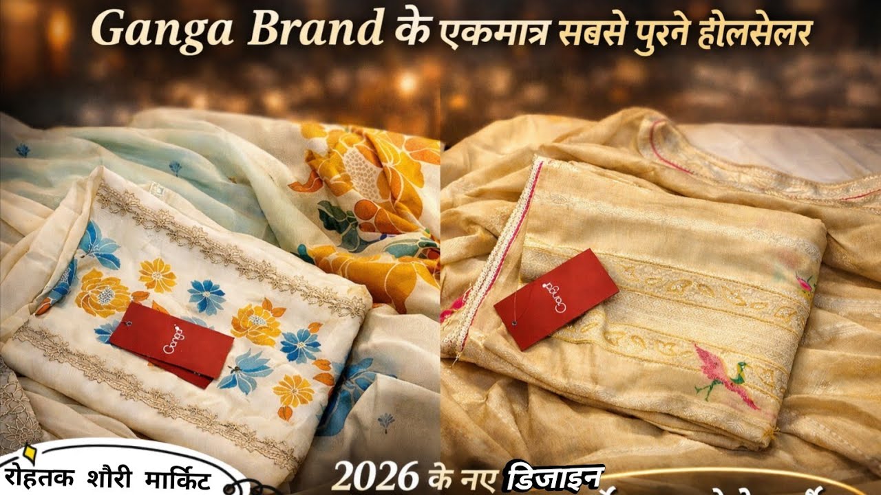 Ganga ब्रांड के एकमात्र सबसे पुराने होलसेलर।रोहतक शौरी मार्किट।Design और Fabric सबसे हटके मिलेंगे