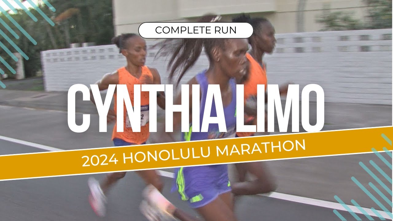 2024 Honolulu Marathon Complete Run with Cynthia Limo female winner