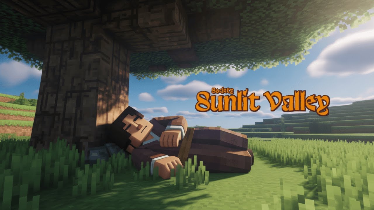 Расслабляющий Minecraft с модами, чтобы заснуть... (Society Sunlit Valley, часть 1)