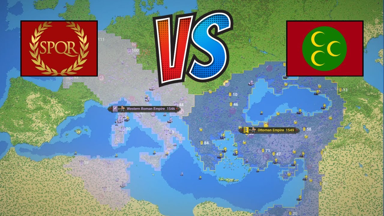 ROMAN EMPIRE vs OTTOMAN EMPIRE - WorldBox