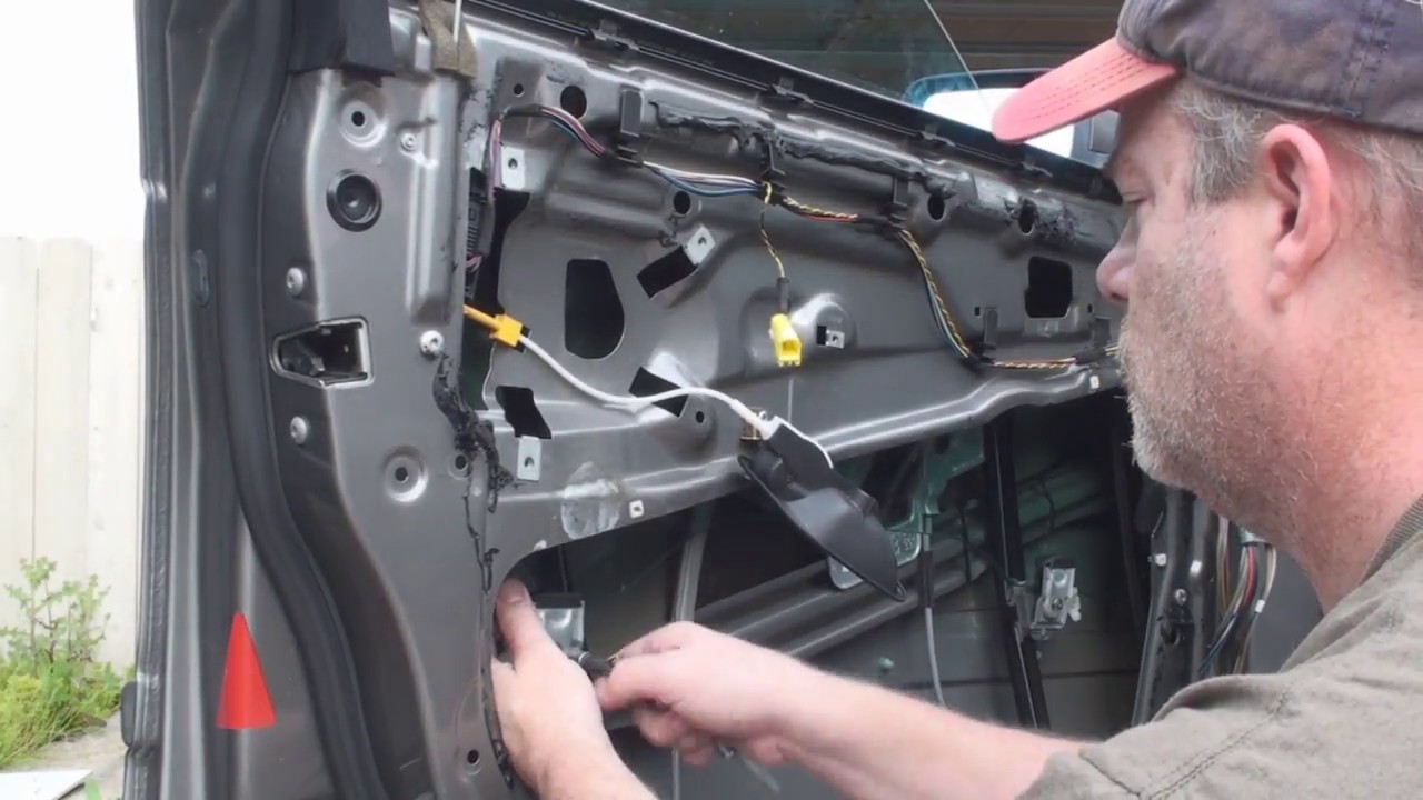 how to replace and repair a power window regulator in a 2003 bmw 525i