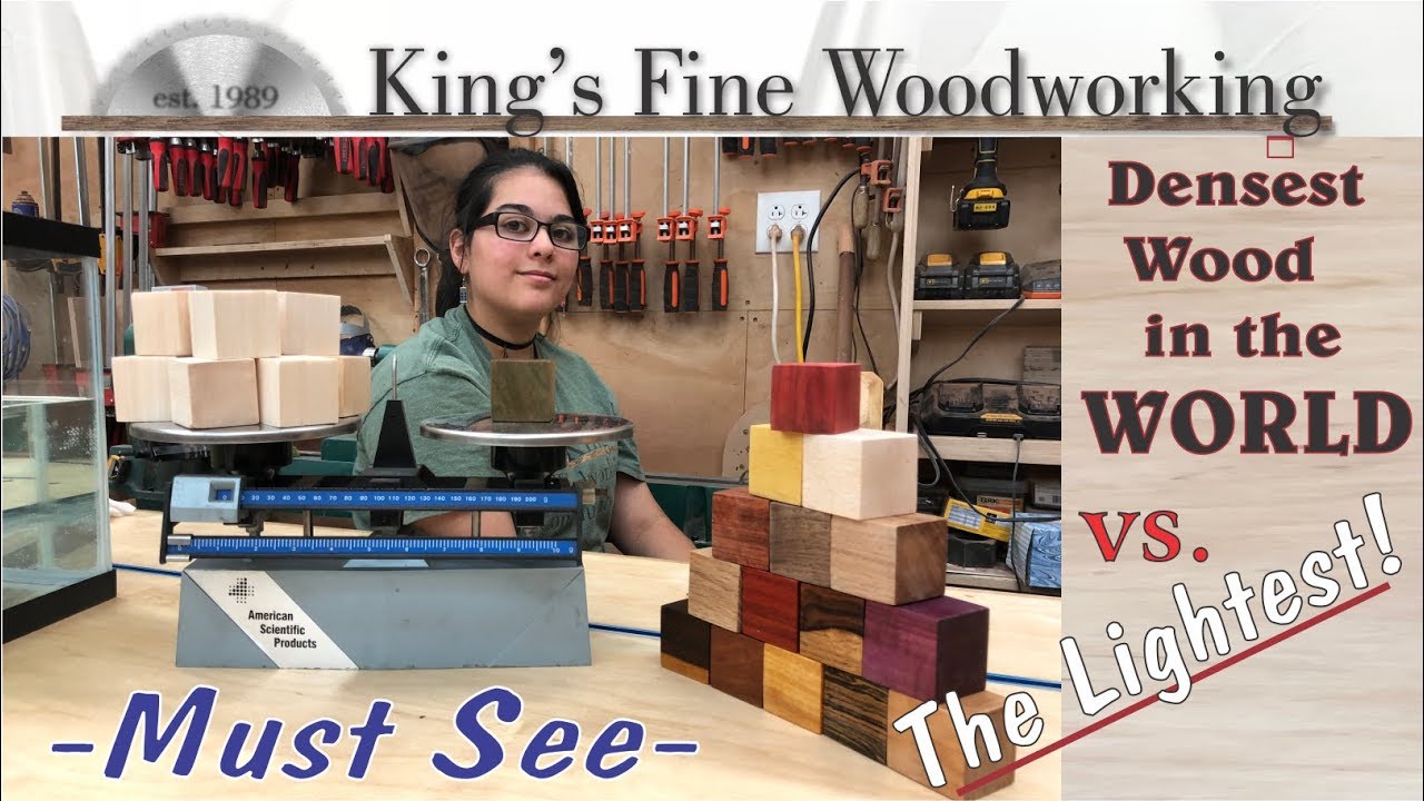 72 - Densest Wood in the WORLD vs the Lightest! Exotic wood Showdown MUST SEE