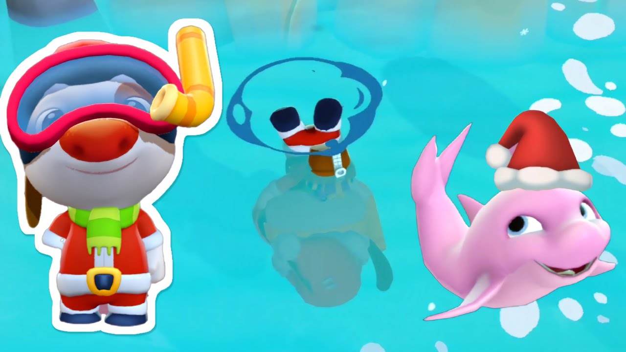 Santa Hank's Underwater Holiday Adventure! My Talking Hank Islands Gameplay Walkthrough