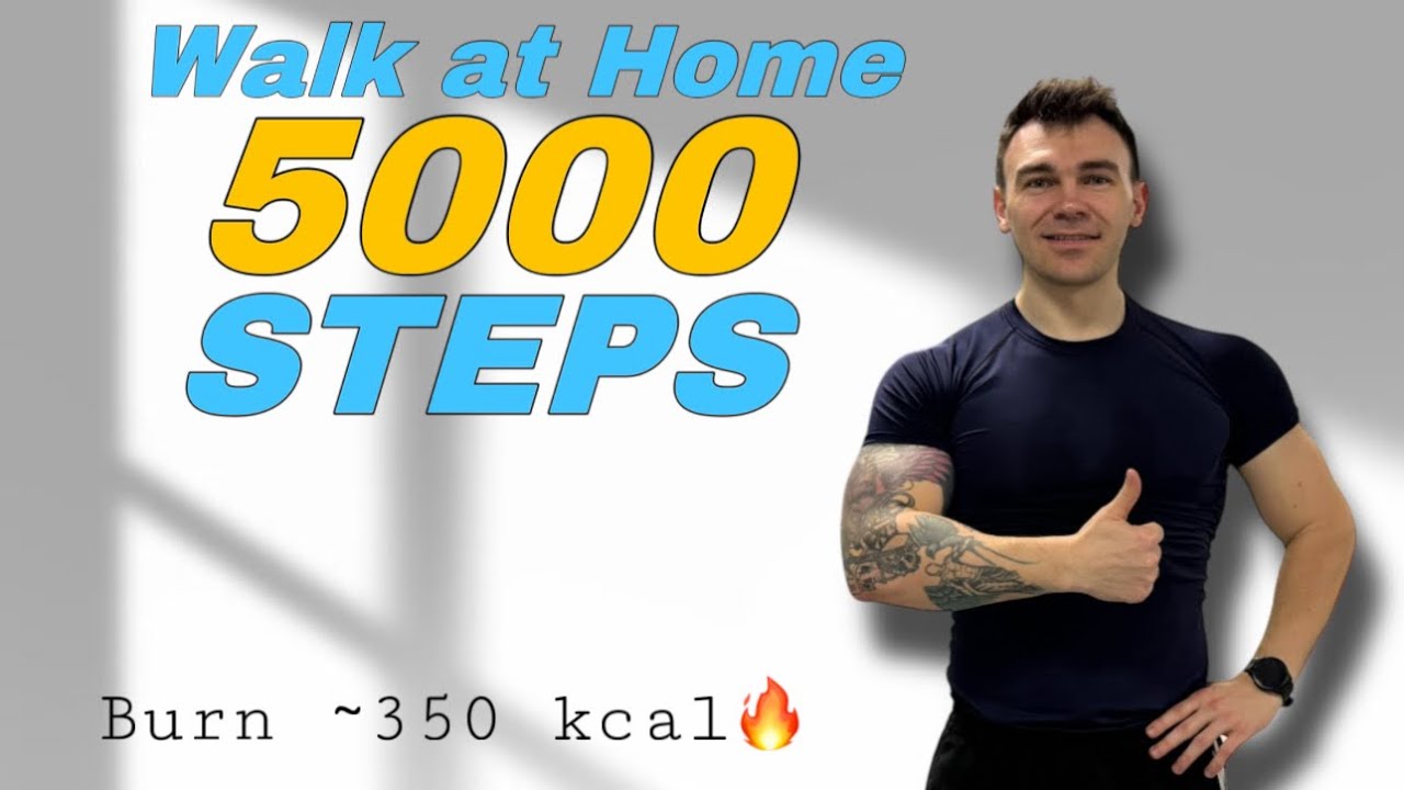 30 Min Walk at Home | No equipment | Walking  5000 steps | Burn 350 kcal