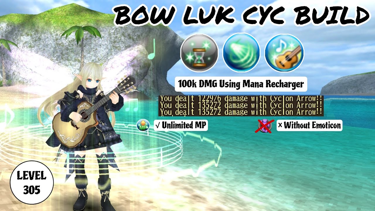 Toram Online - BOW LUK Farmer Build Level Cap 305 | BOW LUK Cyc Build 100k Damage