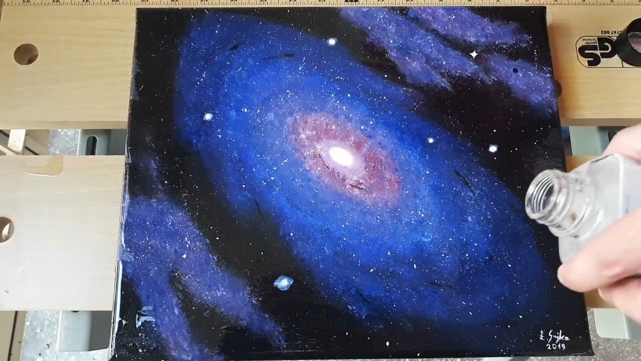 Jak zabezpieczam obraz galaktyki &ndash; satynowy werniks w akcji 🌌 | LucasJayArt