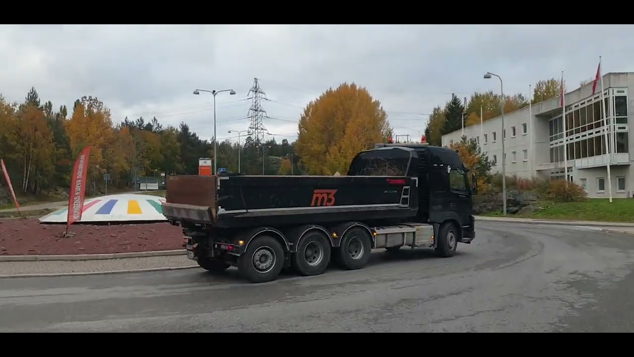 Volvo Lastbil körning från Solberga till Vårby  Stockholm | Volvo Truck Driving in Stockholm Sweden