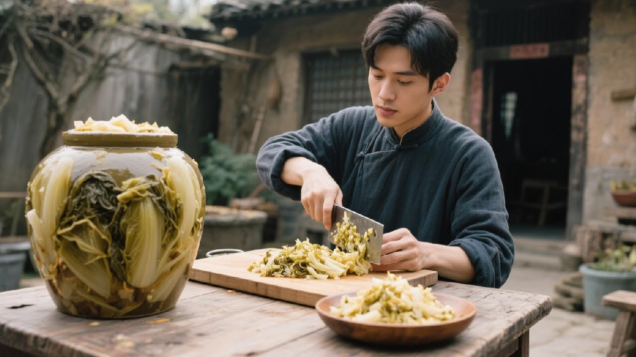 Traditional Chinese Pickled Cabbage Recipe: Homemade Noodle Soup With Ancient Fermentation Method