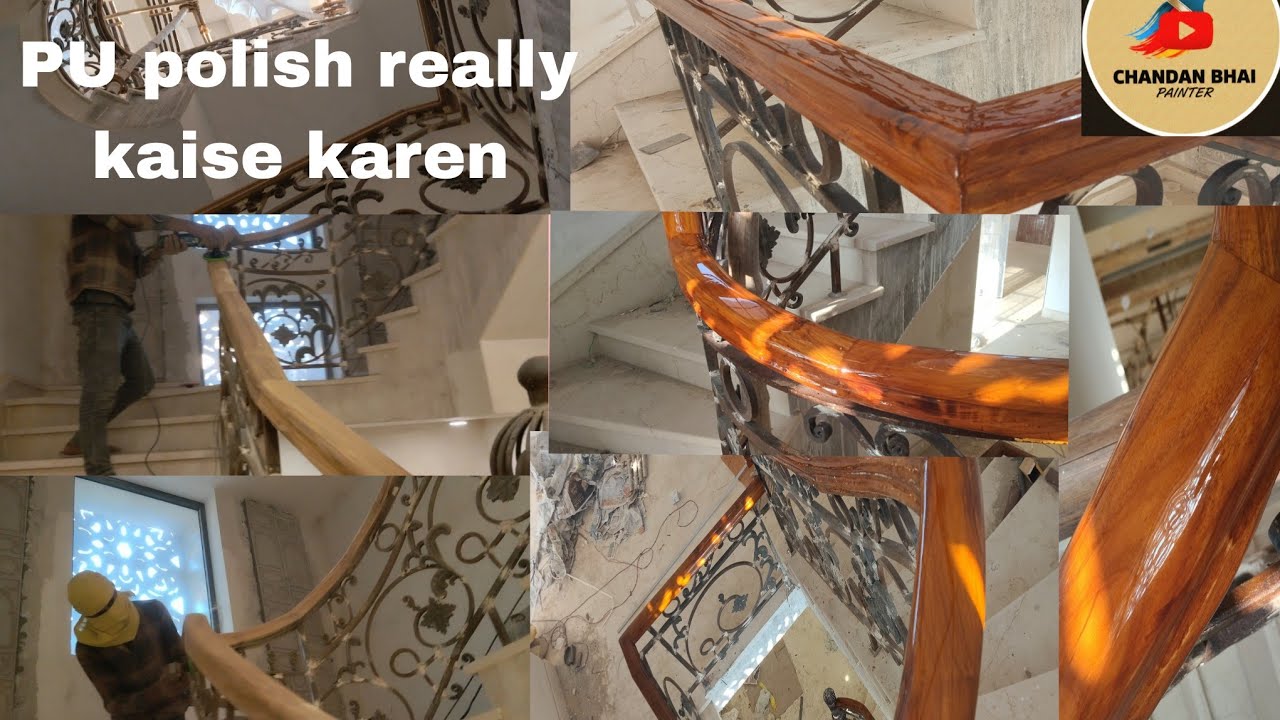 PU Polish luxury railing per Kaise Karen Asian polish Ultra goldluxury wood🤔 #finishedproduct 