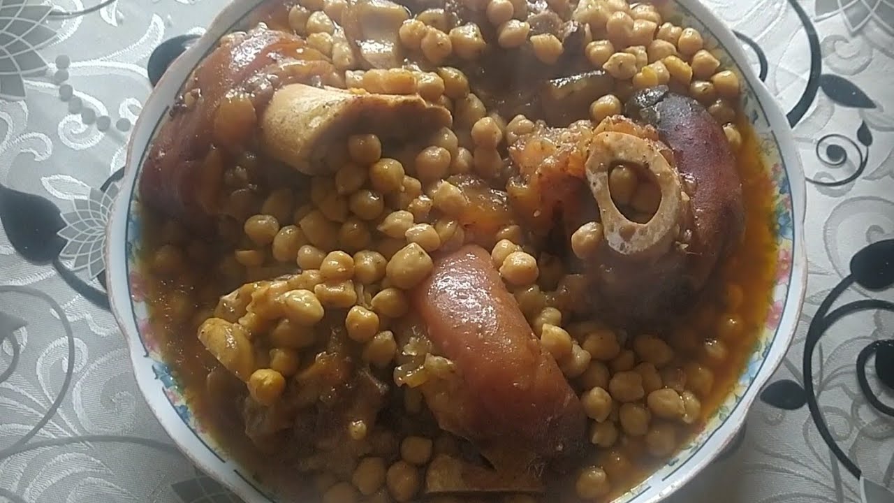 لكرعين بالحمص أكلة شعبية مغربية لذيذة بطريقة سهلة