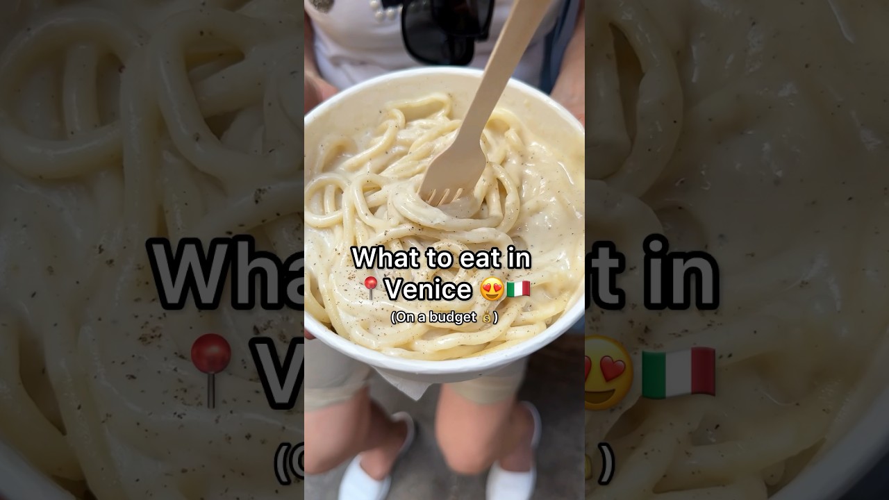 WHAT TO EAT IN VENICE (on a budget) 😍🇮🇹 #venice #italy #whatieatinaday #restaurant #travel