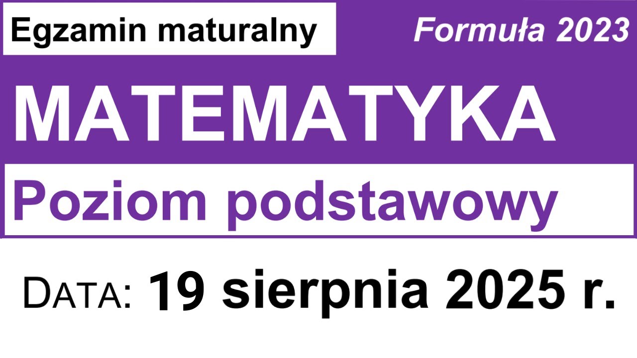 🔴Matura SIERPIEŃ 2025 matematyka podstawowa - rozwiązania | LIVE