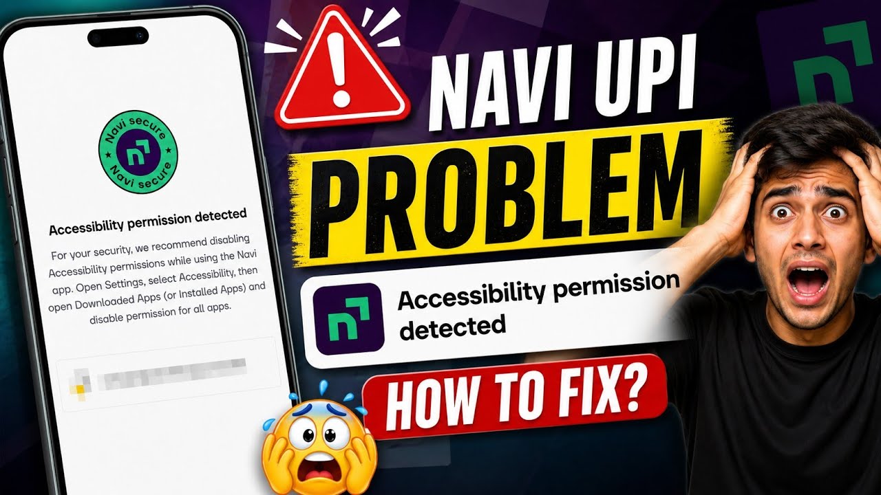 Navi Accessibility Permission Detected Problem Solve Kaise kare | For your security we recommend 