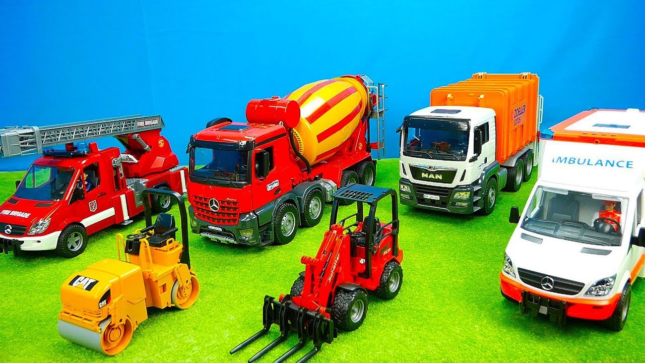 Müllauto & Mischerauto, Feuerwehr & Polizei, Bagger & Laster, Krankenwagen,Traktor & Jeep, Bruder
