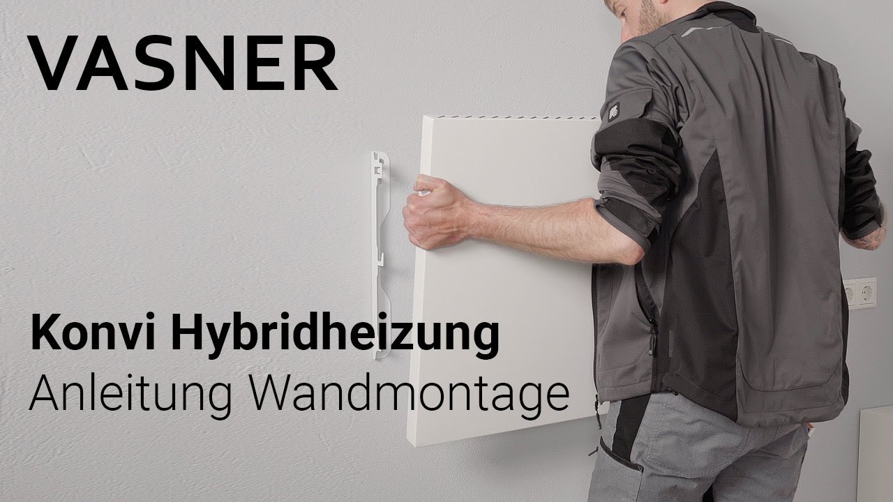 VASNER Konvi Hybrid Infrarotheizung | Anleitung zur Montage an der Wand